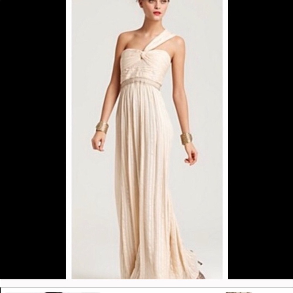 Bcbgmaxazria shell embellishment chiffon dress